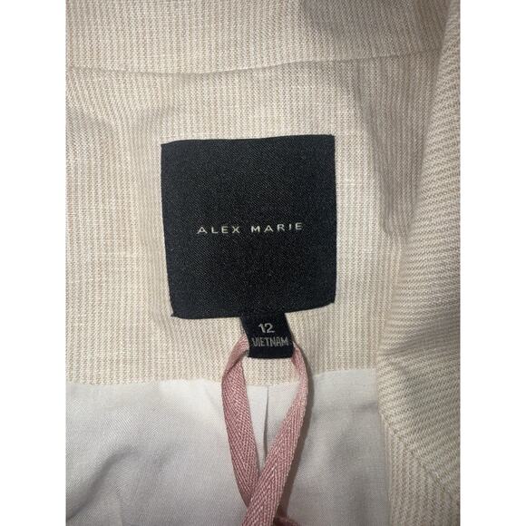 NWT Women’s Alex Marie Blazer Suit Jacket KHAKI brown Tan Size 12 - Picture 4 of 5